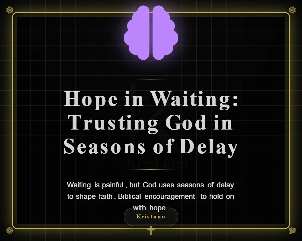 Hope in Waiting: Trusting God in Seasons of Delay